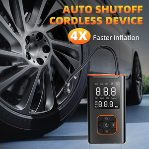 Compressore d'Aria Portatile Smart Senza Fili da 4000mAh, Ricaricabile, con Cilindro ABS da 19mm, Manometro Digitale, Pompa per Biciclette e <span class=keywords><strong>Auto</strong></span>, 150 PSI, Spegnimento Automatico - Product Image 5