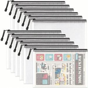 Multipurpose Reusable Plastic <b>File</b> <b>Folder</b> Test Paper Organizer Moisture Proof Mesh Zipper Pouch Student Document - Product Image 3