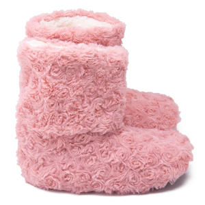 <strong>Women</strong> Woman <strong>Women's</strong> Ladies Winter Fuzzy Rose Pink Plush Indoor Home Anti-slip <strong>Slipper</strong> <strong>Boots</strong> Booties Cozy Sherpa Fleece Lining - Product Image 4