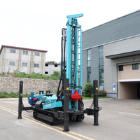 Machine de forage de puits d'eau pneumatique complète, équipement de forage DTH diesel 300m avec compresseur d'air