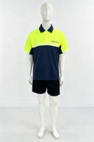 Chemises à boutons brodées à manches courtes imprimées avec bandes réfléchissantes pour hommes, t-shirts respirants à col montant