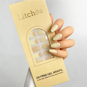 Uñas postizas de <span class=keywords><strong>gel</strong></span> Nude Reverse French Star, al por mayor para tiendas de alto volumen de ventas - Product Image 1