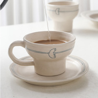 Service de table en grès et porcelaine de style japonais, peint à la main, finition mate, motif oiseaux à double ligne, sous glaçure, JY3002, pour usage domestique
