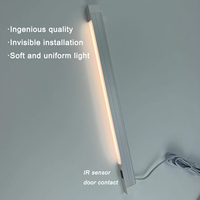 Lampu Sensor Gerak LED Modern dengan Penutup PC untuk Kabinet dan Lemari Furnitur Bahan Aluminium PC Dapat Diredupkan