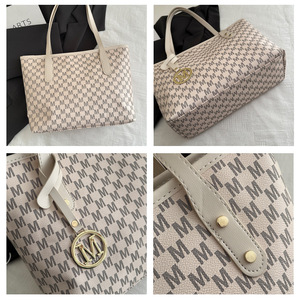 Borsa Tote da donna alla moda nuova semplice mamma e bambino di grande capacità Casual borsa stampa con <span class=keywords><strong>lettere</strong></span> <span class=keywords><strong>monogramma</strong></span> Shopping Bag senza marchio - Product Image 2