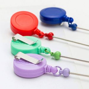 Porte-badge rétractable en métal personnalisé avec cordon perlé et porte-clés - Support de carte d'identité DIY pour infirmières et professionnels - Product Image 4