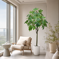 Arbre de figuier artificiel réaliste avec pot en plastique, plante d'intérieur sans arrosage, fournisseur de décoration écologique pour la maison