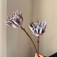 Fleurs artificielles modernes en plastique faites à la main, couleur automne, fleurs de l'empereur, best-seller transfrontalier, haute qualité, durables et réutilisables