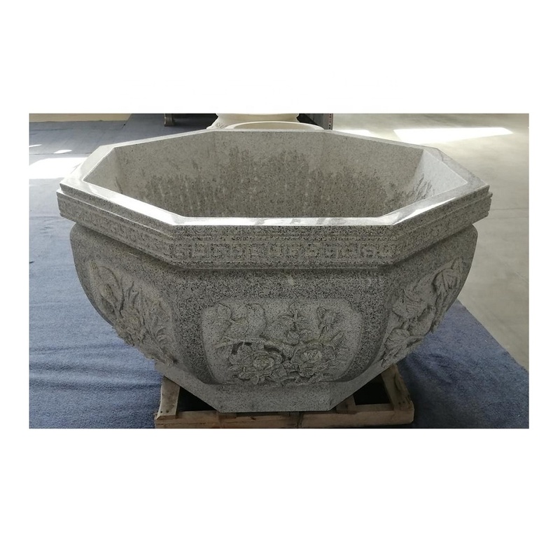 Gardening Natural Granite Stone Large Flower