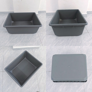 Rectangular Plastic <b>Storage</b> Bin 640mm Square PP <b>Stackable</b> Food Container For Vegetable Washing And <b>Storage</b> <b>Box</b> - Product Image 1