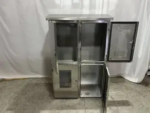 Outdoor 304 Stainless Steel Distribution Box Metal Rainproof Cabinet Multi-door Distribution Cabinet