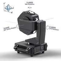 Luz de cabeza móvil LED de 6 ojos con rotación infinita, efecto beam wash, control DMX512, estroboscópico de 0-20Hz para escenarios, discotecas y creación de ambiente