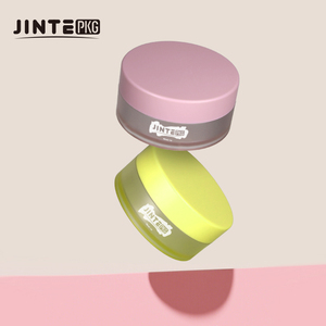 Bocaux plats en plastique PETG de 2 oz avec couvercle de couleur personnalisée pour <span class=keywords><strong>beurre</strong></span> corporel, masque capillaire, emballage cosmétique - Product Image 3