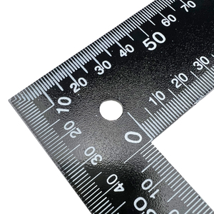 Règle carrée en acier 200x300, type L, revêtement oxyde noir, mesure d'angle à 90 degrés pour le travail du bois, la construction et le marquage - Product Image 5