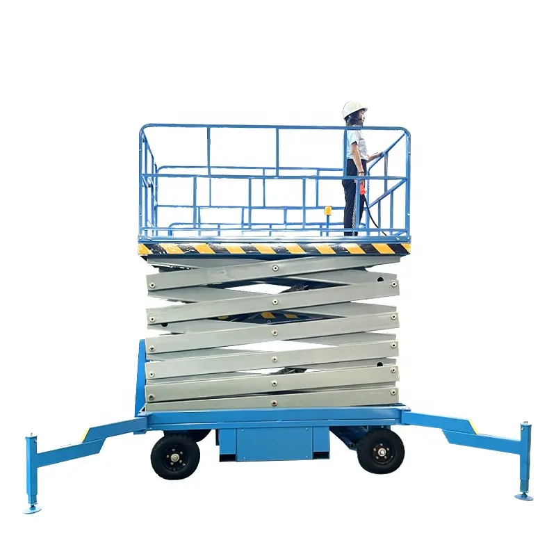 Chufeng Good Standard 4m-16m Hydraulic Driven Hand Moving Mobile Scissor Lift Electric Lift Platform