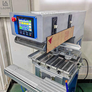 Machine d'impression <span class=keywords><strong>tampon</strong></span> à quatre couleurs, servomoteur, système de déplacement souple, cylindrique, pour jetons de poker, jouets, yeux - Product Image 2