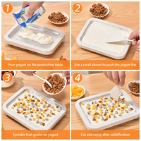 Machine à rouler les glaces DIY facile à utiliser DIY polyvalent été machine à crème glacée roulée instantanée crème glacée plaque froide pour yaourt sorbet