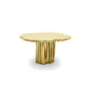 Table à manger de luxe en acier inoxydable MR Golden Table de restaurant avec souche d'arbre irrégulière pour la maison, l'hôtel et le mariage - Product Image 2