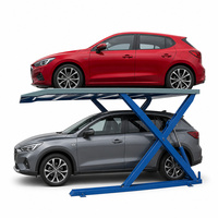 Système de stationnement automatisé à ciseaux encastré au sol, conception pour allées dégagées, idéal pour les ateliers de detailing automobile et les ateliers de réparation rapide