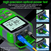 3 en 1 FTTH Medidor de potencia de fibra óptica Luz LED SC/FC/ST Conector universal-70 ~ + 10dBm Probador de fibra óptica