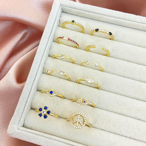 Conjuntos de anillos de dedo Foxi <span class=keywords><strong>BOHEMIA</strong></span>, joyería fina delicada para mujer, estilo único limitado, regalo de Plata de Ley 925 para niñas - Product Image 2