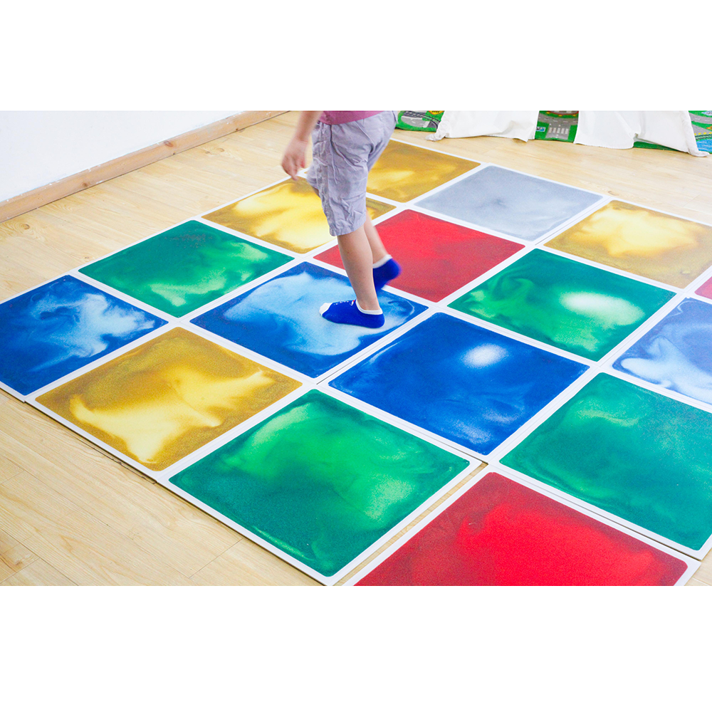 Нетоксичные танцевальные полы из ПВХ с жидкостью для детей дошкольного возраста сенсорная плитка с динамическим блеском жидкое виниловое покрытие для пола