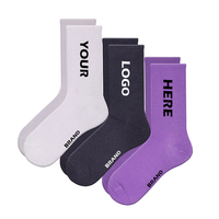 Chaussettes de sport respirantes personnalisées avec logo, unisexe, pour la salle de sport, chaussettes de sport personnalisées avec logo
