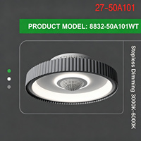 Ventilateur de plafond silencieux sans pales Yeyun, sans pales apparentes, ventilateur lumineux familial sécurisé
