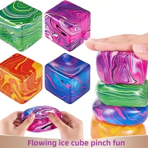 Cross-Border for Educational Stress-Relief Toy Dreamy Water Drop Flowing Pattern Cube Molasses Squishy Toy 7-14 Years Unisex - Product Image 2