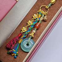 Ornement suspendu pour voiture en alliage de cuivre UM Jewelry avec perle en agate et glaçure colorée vibrante, vente en gros, unisexe, pour mariage, fiançailles, anniversaire
