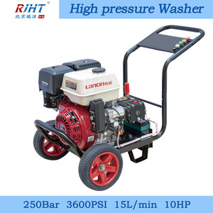 Nouvelle machine de nettoyage à jet d'eau haute pression industrielle 250 bars 3600 PSI 15 LPM 10 CV à moteur essence pour véhicules d'ingénierie - Product Image 2