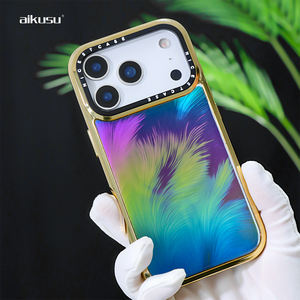 Coque de téléphone Aikusu colorée et éblouissante avec revêtement magnétique holographique électroplaqué pour iPhone 17 16 15 14 13 Air Plus Pro Max - Product Image 5