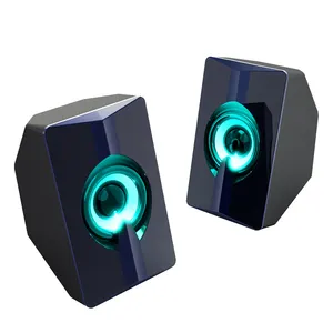 Best Selling Desktop RGB Gaming Speaker Portable USB Computer Wired 2.0 Speaker 3.5mm Jack Music Player