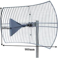 Antenne cellulaire longue portée TOXU Booster de téléphone cellulaire d'extérieur + connecteur femelle 26dBi N couvre toutes les bandes cellulaires LTE 4G 5G 25kms