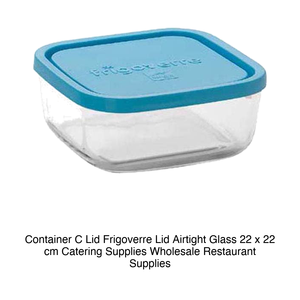 Frigoverre Glass Airtight <b>Container</b> 22 × 22 × 9 h cm, with Airtight Lid - Product Image 2