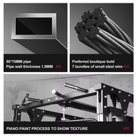 Banc Presse Squat Rack Smith Machine Power Cage Multi Fonctionnel Home Gym Power Cage Rack Gym Smith Machine