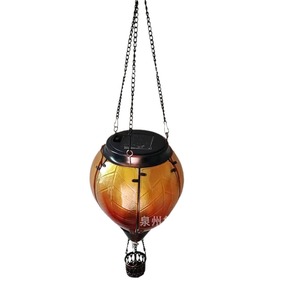 Solar Powered Flame Hot Air <b>Balloon</b> Lamp Glass Outdoor Garden <b>Decorative</b> Light - Product Image 5