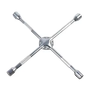 High Quality 14" Heavy Duty Universal Lug Wrench Cross Wheel Spanner - Reinforced