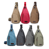 Sacs à bandoulière en toile unisexe imperméable Durable décontracté sac à bandoulière unique personnalisé sac de poitrine de voyage de fitness en plein air
