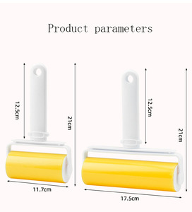 Rouleau anti-peluches adhésif <span class=keywords><strong>lavable</strong></span> en forme de tambour, personnalisable avec logo, <span class=keywords><strong>à</strong></span> prix abordable, avec couvercle anti-poussière pour éliminer les poils des vêtements - Product Image 4