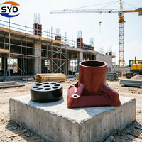Ancre à coin multibrins post-tendue en acier allié noir certifiée ISO 9001 SYD YJM13-3, 1860 MPa, pour béton