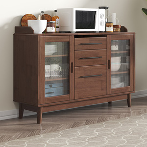Solid Wood <b>Sideboard</b> Oak 900mm High Multi Functional <b>Kitchen</b> Storage Cabinet For Dining Room - Product Image 3