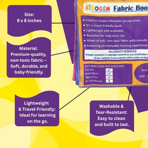 Kit de aprendizaje Kidogen Junior KG y UKG (4–5 años) Pensamiento crítico |   Aprendizaje a través del juego |   Libros de tela + Tarjetas didácticas + Pegatinas B - Product Image 3