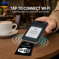 Kartu Keanggotaan SIKA PVC Berkualitas Tinggi dengan RFID NFC Kode QR, Tahan Air, Chip NTAG213 untuk Pembayaran Hotel dan Berbagi Media Sosial