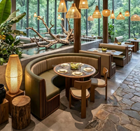 Vente directe usine : Banquette de restaurant occidental, Banquette murale pour restaurant, Banquette de café, Ensemble table et chaises