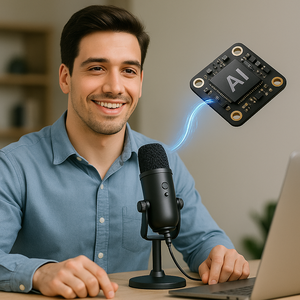 Microphone intelligent innovant avec capture vocale, isolation IA et connectivité mobile plug-and-play pour la réalisation de vidéos TikTok - Product Image 1