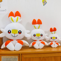 Peluche Pokémon Super Douce Lapin Flammé & Petit Elfe, Compagnon de Bureau, Jouet Anti-Stress, Poupée pour Machine à Griffes