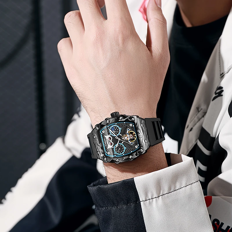 skeleton tonneau watch