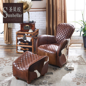 De piel de vaca de sillón reclinable sofá silla cine muebles de la Sala - Product Image 6