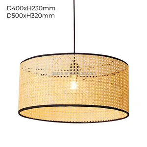 Handmade De Vime Pendurada Rattan Lâmpadas De Luz Pingente de Lâmpada De Bambu Tecelagem